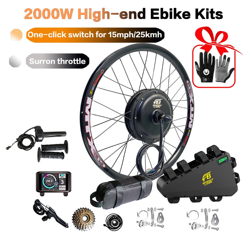 2000W High Power E - Bike Conversion Kit (With Battery) - BoostLion