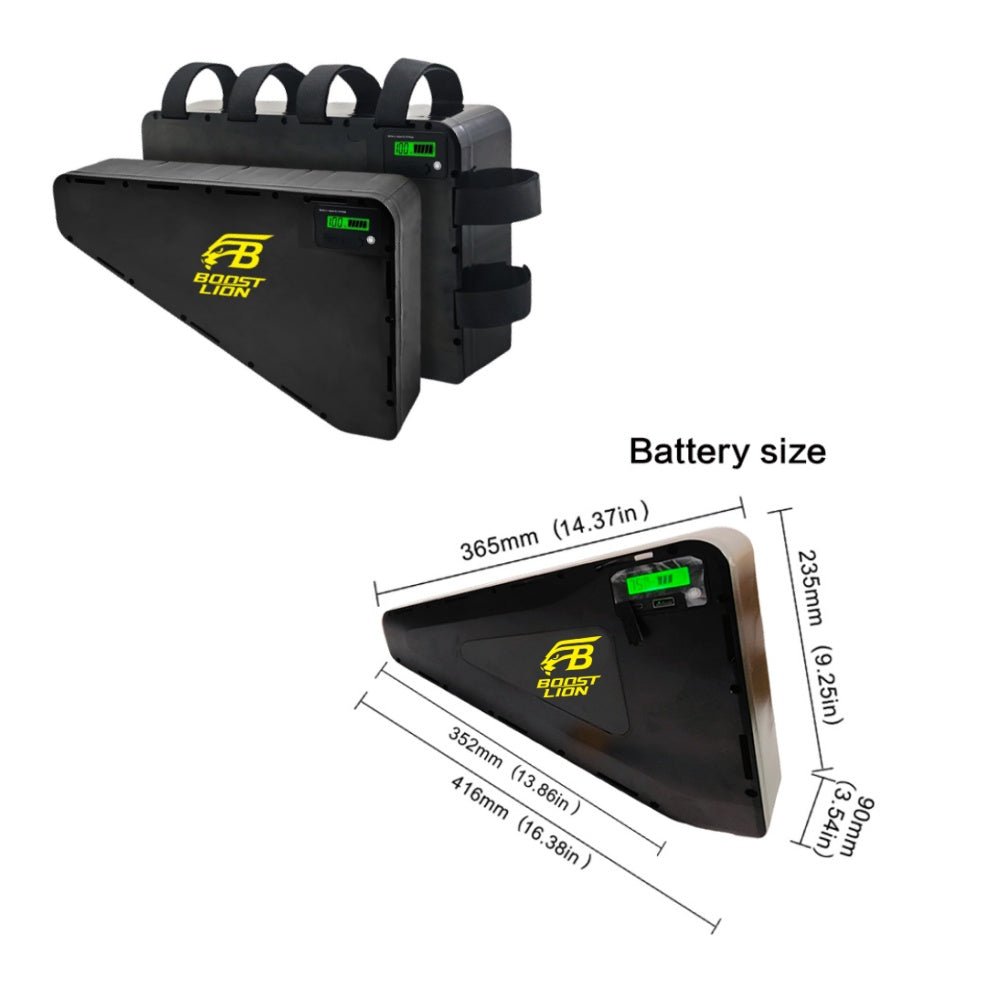 2000W High Power E - Bike Conversion Kit Hard Shell Triangle Battery