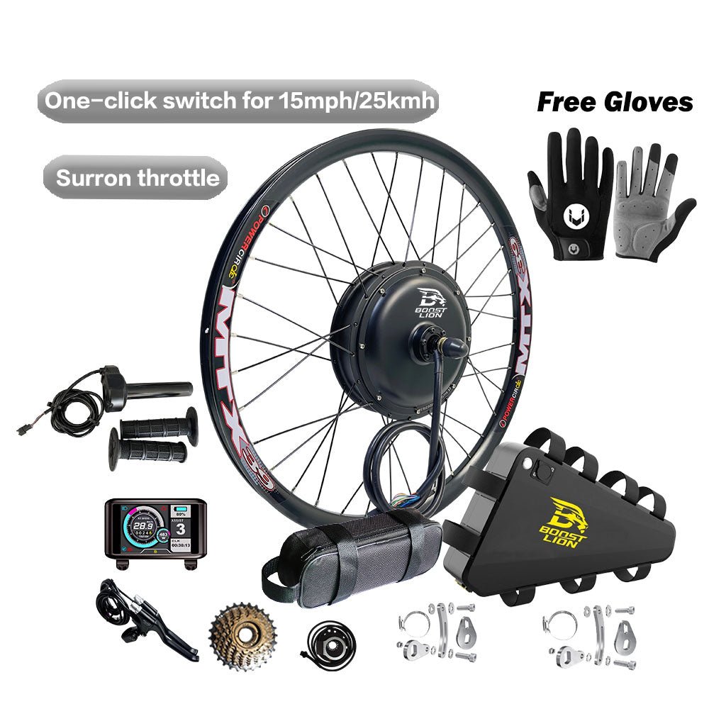 2000W High Power E - Bike Conversion Kit (With Battery) - BoostLion