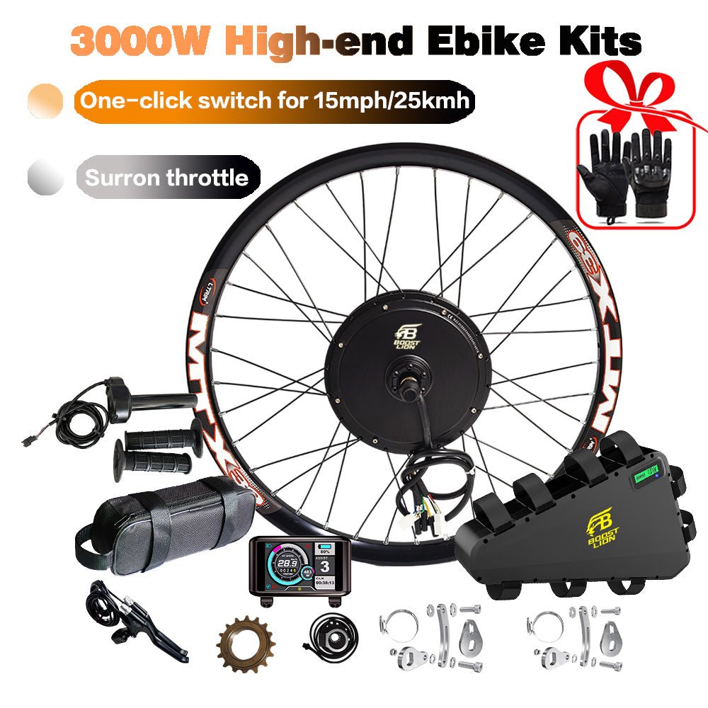 3000W High Power E - Bike Conversion Kit (With Battery) NZ - BoostLion