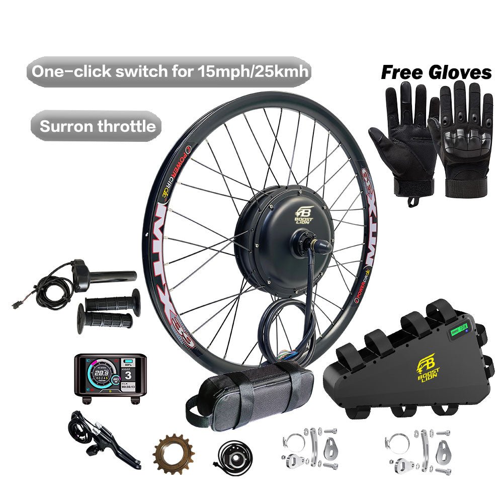 3000W High Power E - Bike Conversion Kit (With Battery) NZ - BoostLion